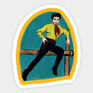 Joan Crawford in Johnny Guitar Sticker